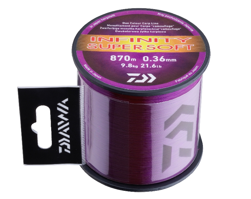 Daiwa Rybářský vlasec Infinity Super Soft fialový 0,31mm / 1250m