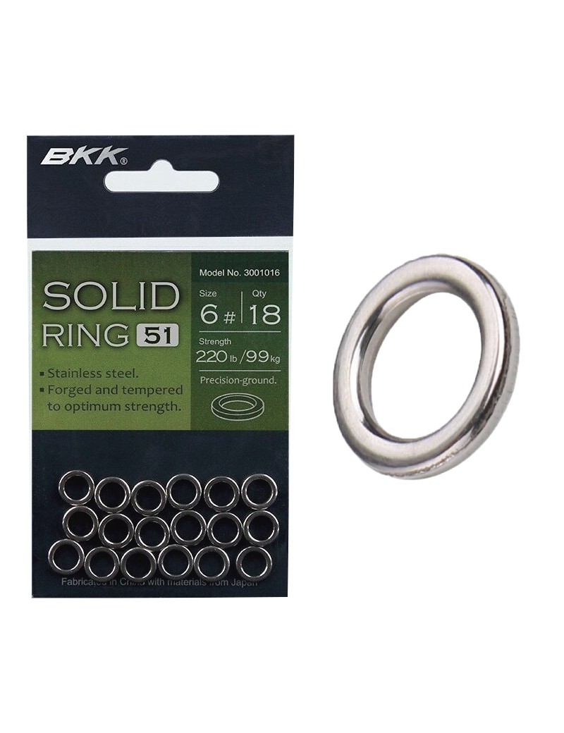 BKK Kroužky Solid Ring-51 Velikost 8 / 14ks / 204kg