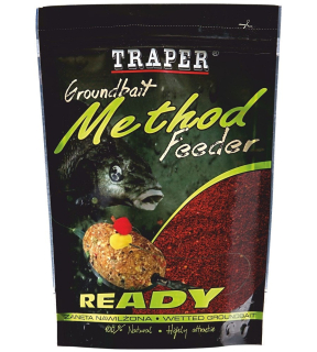Traper Krmítková Směs Groundbait Method Feeder Ready Halibut Red - 750 g