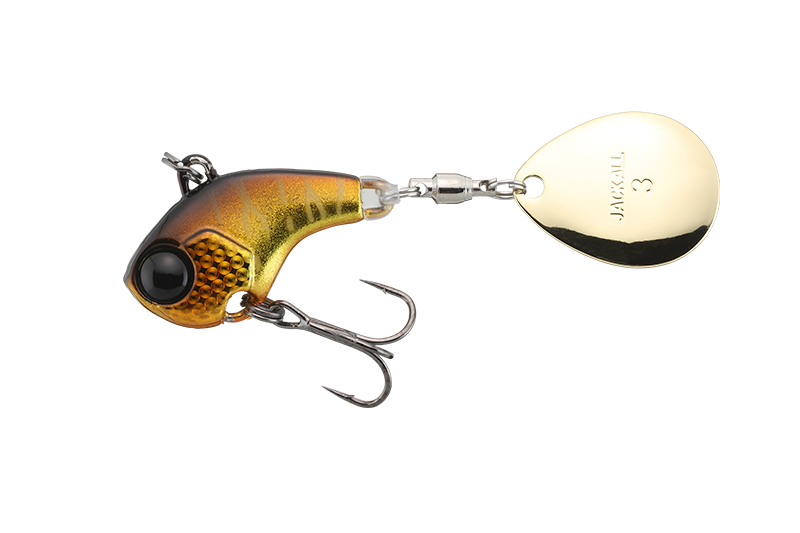 Jackall Deracoup Tail Spinner Silver Gold a Black  14g 